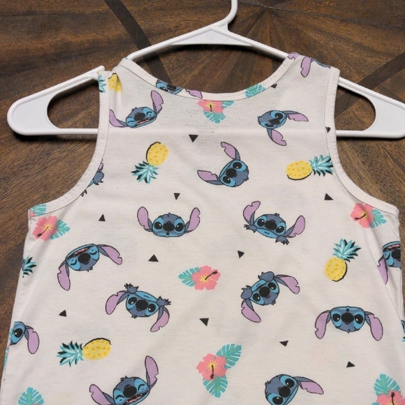 Disney Kids Tank Top - White with Blue and Pink Stitch Design - Picture 6 of 8